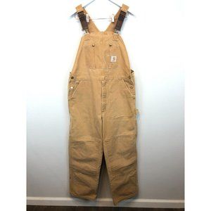 Carhartt Canvas Bib Overalls Workwear 40x28 Measured